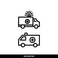 ambulance pictogram op witte achtergrond. vector