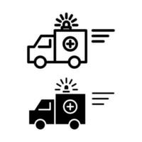 ambulance pictogram op witte achtergrond. vector