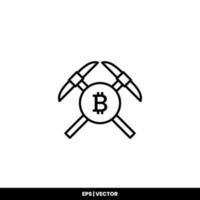 bitcoin icoon betaling symbool teken. cryptogeld logo's. gemakkelijk vector. vector