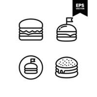 hamburger pictogram vector illustratie logo sjabloon