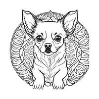 schattig baby hond lijn kunst ontwerp vector