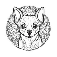 schattig baby hond lijn kunst ontwerp vector