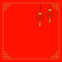 Chinese stijl achtergrond, rood achtergrond met rood lampen vector