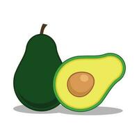 avocado fruit vector vlak ontwerp illustratie vrij bewerkbare sjabloon beeld