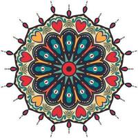 bloemen mandala decoratief element wijnoogst oosters patroon Islamitisch vector illustratie, Arabisch, Indië. poef patroon, kleur boek bladzijde.