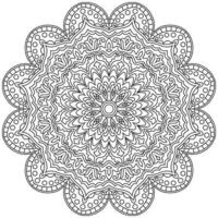 mandala tekening voor kleur zwart lijnen. wit achtergrond vector