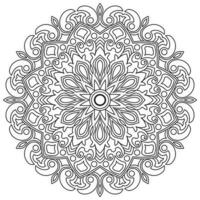 bloem mandala. wijnoogst decoratief elementen. oosters patroon, vector illustratie. islam, poef motieven. kleur boek bladzijde