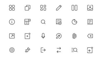 ui ux icoon set, gebruiker koppel iconset verzameling. vector