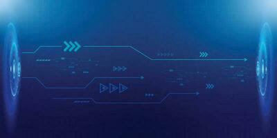 abstract technologie helling achtergrond.circuit cirkel lijn digitaal vector