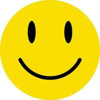 geel glimlach emoji icoon vector . geel gelukkig gezicht icoon met glimlach.