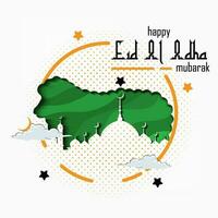 eid adha mubarak groet Islamitisch illustratie achtergrond vector ontwerp