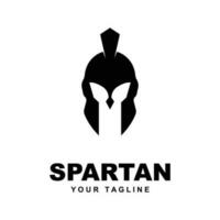 schild en helm van de spartaans krijger symbool, spartaans helm logo vector illustratie