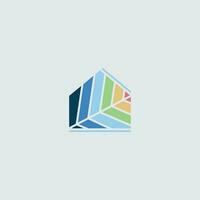 eco huis logo abstract ontwerp. echt landgoed vector logo sjabloon