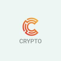 digitaal crypto valuta logo sjabloon. geheimschrift symbool logo vector illustratie.