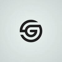 eerste brieven icoon logo sg of gs vector sjabloon.