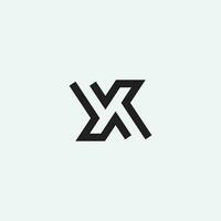 eerste X brief logo ontwerp. vector