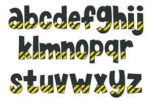 handgemaakt onder bouw brieven. kleur creatief kunst typografisch ontwerp vector