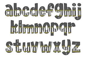 handgemaakt zebrapad brieven. kleur creatief kunst typografisch ontwerp vector