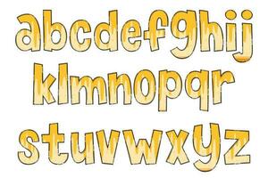 handgemaakt kwarktaart brieven. kleur creatief kunst typografisch ontwerp vector