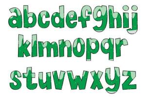 handgemaakt groen bier brieven. kleur creatief kunst typografisch ontwerp vector
