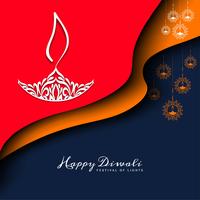 Abstracte Gelukkige Diwali-festival groetachtergrond vector