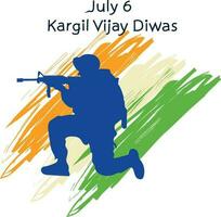 kargil vijay diwas 6 juli vector