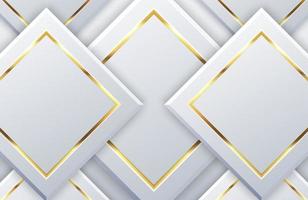 moderne witte achtergrond met glanzend goud geometrisch element. elegant geometrisch ontwerp met gouden lijnvector vector