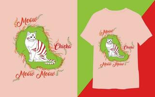 tropisch natuur kat t overhemd ontwerp, kat liefde t overhemd ontwerp vector