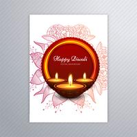 Decoratieve diwali wenskaartsjabloon ontwerp vector