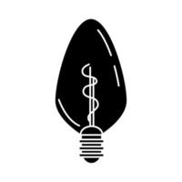 elektrische gloeilamp eco idee metafoor geïsoleerd pictogram silhouet stijl vector