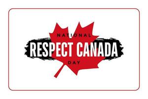 respect Canada dag, achtergrond sjabloon vakantie concept vector