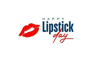 gelukkig nationaal lippenstift dag vector