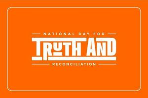 nationaal dag voor waarheid en verzoening vector
