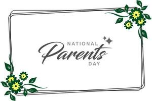 nationaal ouders dag, achtergrond sjabloon vakantie concept vector