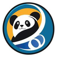 glimlach panda wijnoogst t overhemd ontwerp vector