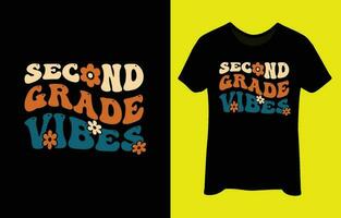 retro golvend t-shirt ontwerp vector