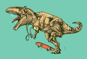 dino skateboarder 03.eps vector