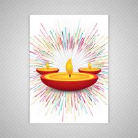 Gelukkige diwali kleurrijke brochure sjabloon vector