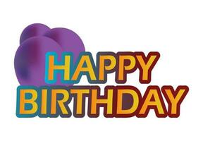 verjaardag groet vector achtergrond ontwerp. gelukkig verjaardag typografie tekst met elegant ballonnen voor geboorte dag viering kaart. vector illustratie.