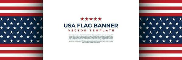 Amerika banier ontwerp vector, Verenigde Staten van Amerika vlag achtergrond sjabloon voor vieren nationaal dag, 4e van juli, gedenkteken dag evenement vector