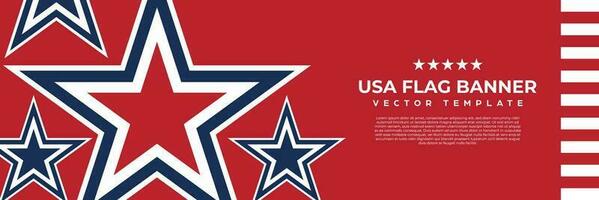 Amerika banier ontwerp vector, Verenigde Staten van Amerika vlag achtergrond sjabloon voor vieren nationaal dag, 4e van juli, gedenkteken dag evenement vector