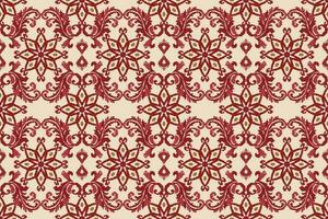 ikat romance etnisch Pauw tribal naadloos patroon voor behang, decoratie, stof en textiel, achtergrond, tapijt. vector