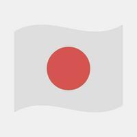 icoon Japan vlag. Japan elementen. pictogrammen in vlak stijl. mooi zo voor afdrukken, affiches, logo, advertentie, infografieken, enz. vector