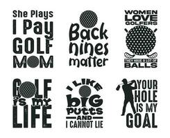 golf t overhemd ontwerp bundel, vector golf t overhemd ontwerp, golfen shirt, golf typografie t overhemd ontwerp verzameling