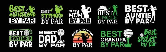 golf familie t overhemd ontwerp bundel, vector golf t overhemd ontwerp, golfen shirt, golf typografie t overhemd ontwerp verzameling