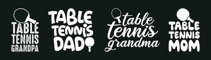 tafel tennis t overhemd ontwerp bundel, vector tafel tennis t overhemd ontwerp, ping pong shirt, tafel tennis typografie t overhemd ontwerp verzameling