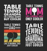 tafel tennis t overhemd ontwerp bundel, vector tafel tennis t overhemd ontwerp, ping pong shirt, tafel tennis typografie t overhemd ontwerp verzameling