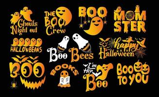 halloween t overhemd ontwerp bundel, citaten over halloween, halloween t shirt, halloween typografie t overhemd ontwerp verzameling vector