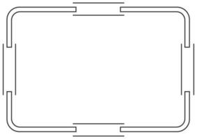 frame en grens geïsoleerde vector. zwarte omtrek op witte bakcground sjabloon. vector