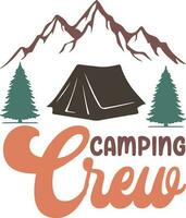 camping t overhemd ontwerp, ontwerp bestanden vector